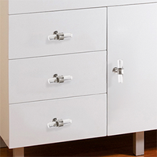 clear acrylic modern sliver cabinet bar pull for kitchen