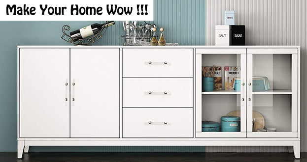 clear acrylic modern sliver cabinet bar pull for kitchen