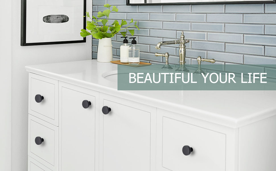 black cabinet knobs