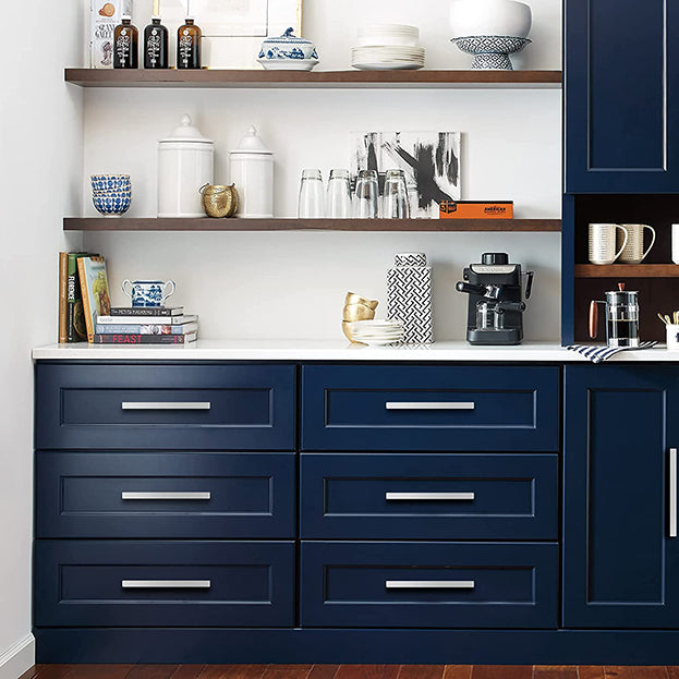 Square Kitchen Cabinet Pulls and Knobs Brushed Nickel